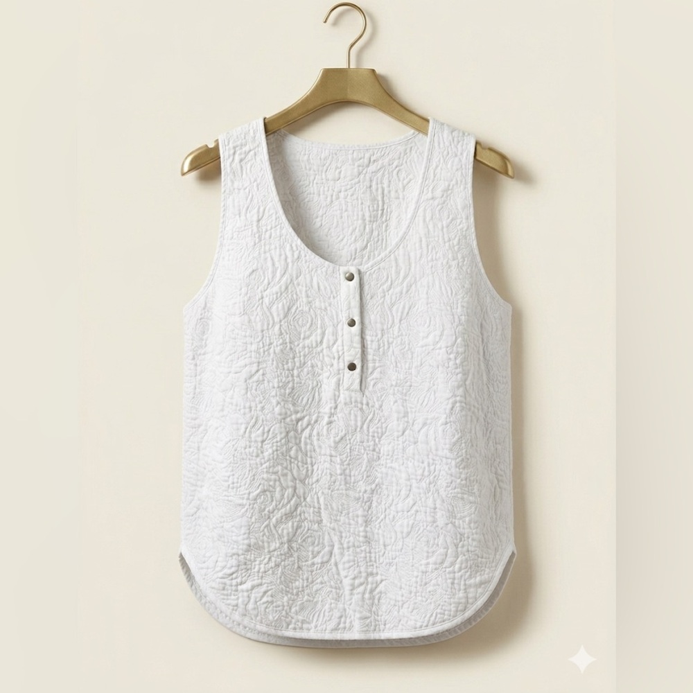 A.L.C. Quilted Floral Sleeveless Top White XS 2014 designers white petite top